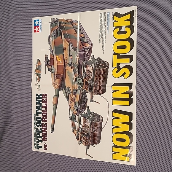 Tamiya Japan 90 Tank w/Mine Roller NOW IN STOCK Mini Poster 35236 - Picture 1 of 6